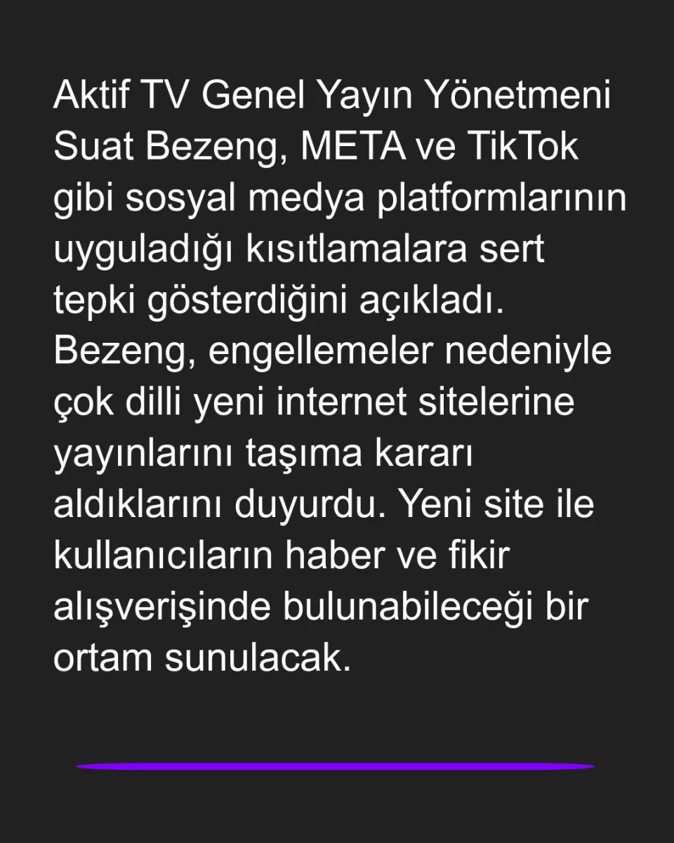 Aktif TV'den Kısıtlamalara Karşı Yeni Dijital Hamle