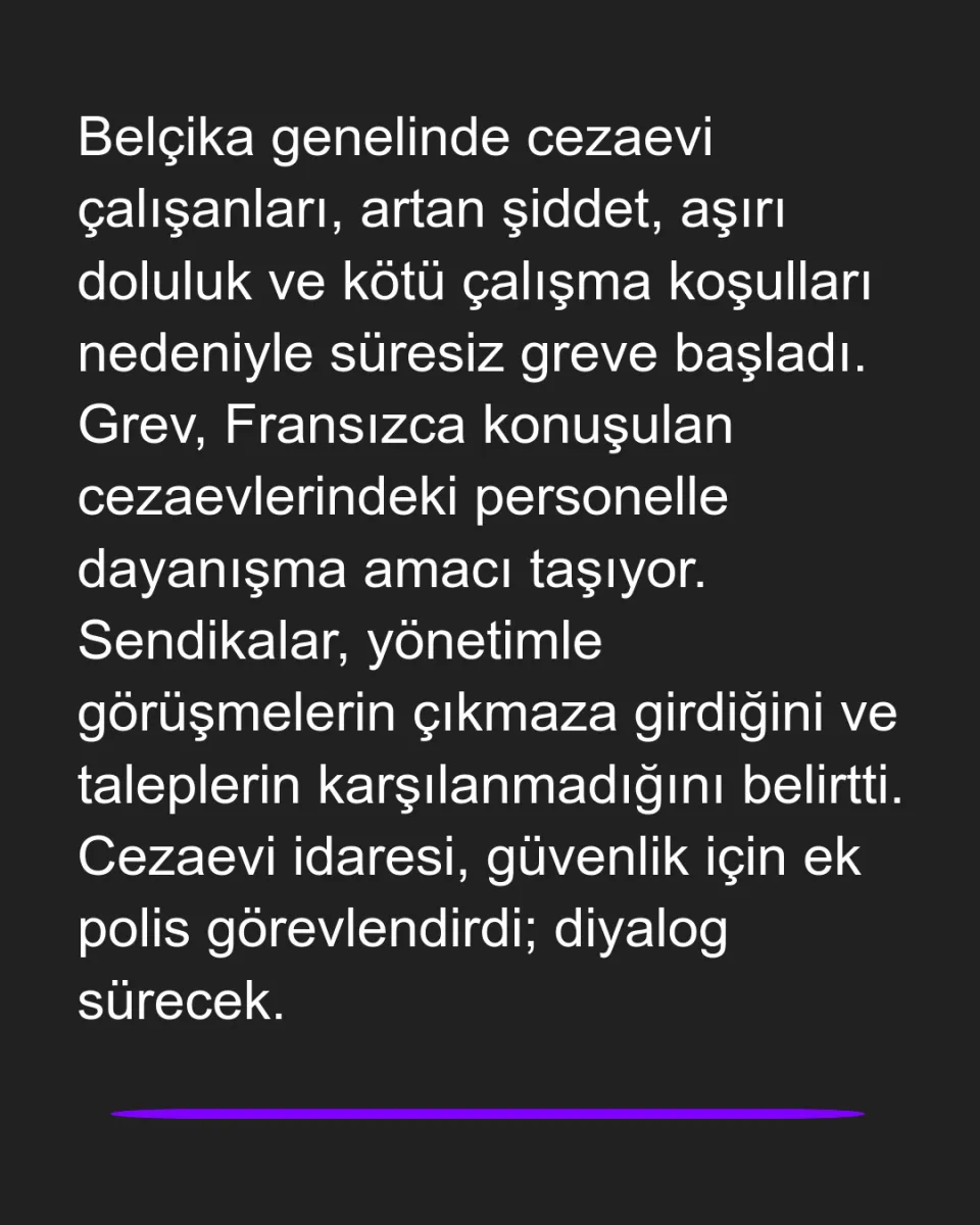 Belçika Cezaevlerinde Grev: Güvenlik ve Koşullar Yetersiz