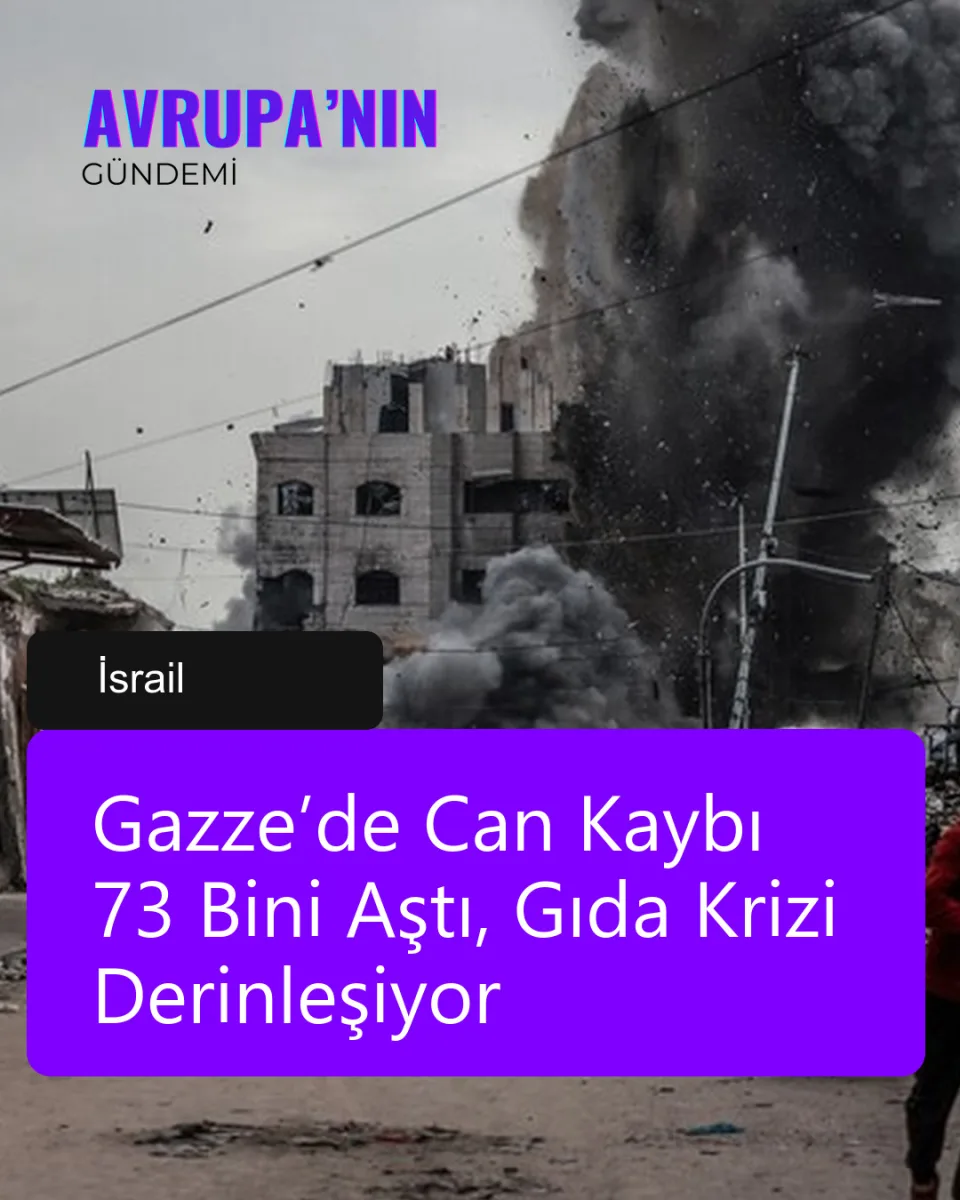 Gazze’de Can Kaybı 73 Bini Aştı, Gıda Krizi Derinleşiyor