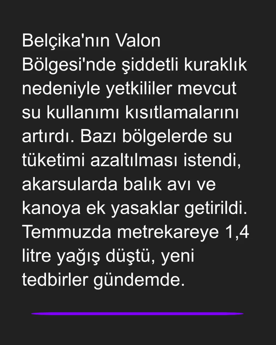 Valon Bölgesi'nde Kuraklık Alarmı: Yeni Su Kısıtlamaları