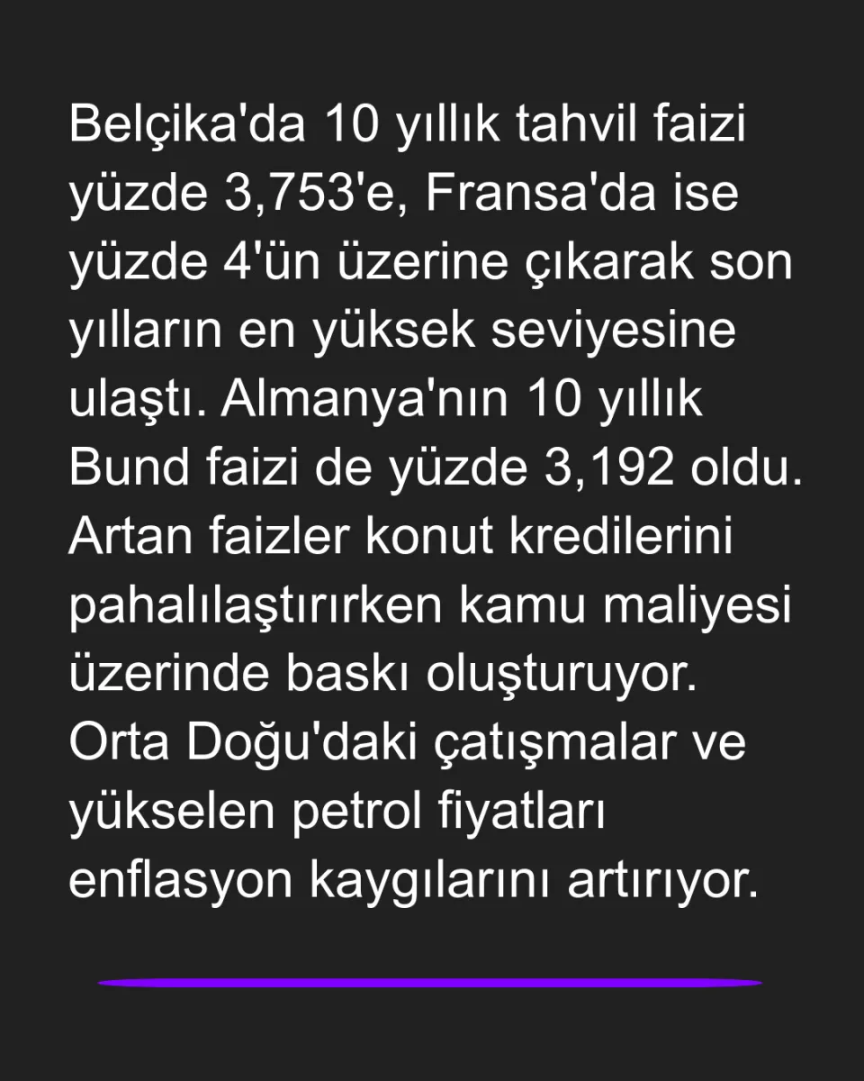 Avrupa Tahvil Faizlerinde 14 Yılın Zirvesi