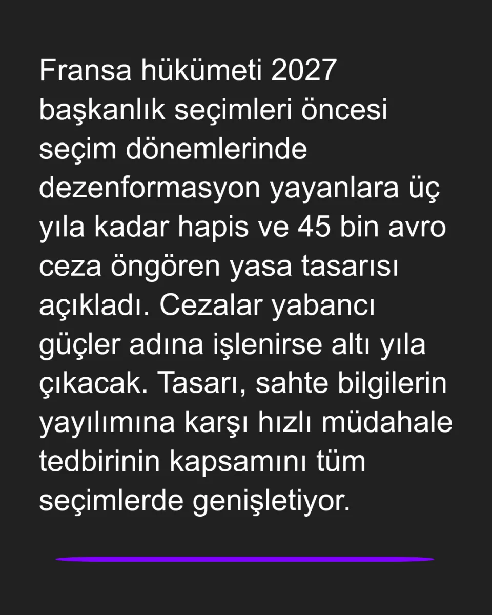 Fransa'da Seçimlere Müdahaleye Ağır Yaptırımlar Yolda