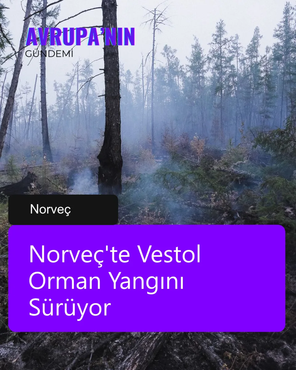 Norveç'te Vestol Orman Yangını Sürüyor