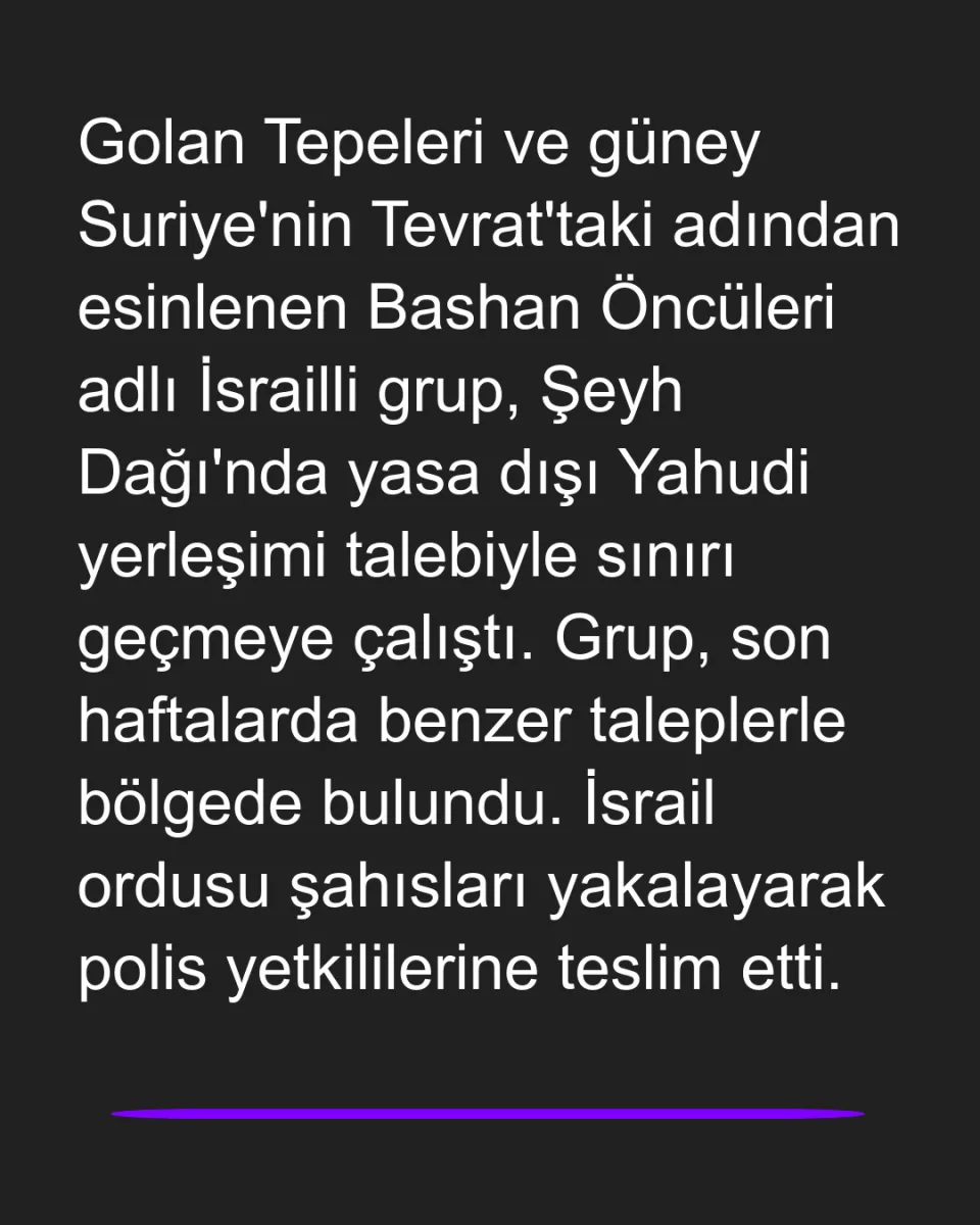 İsrailli Grup Suriye Sınırını Geçmeye Çalıştı
