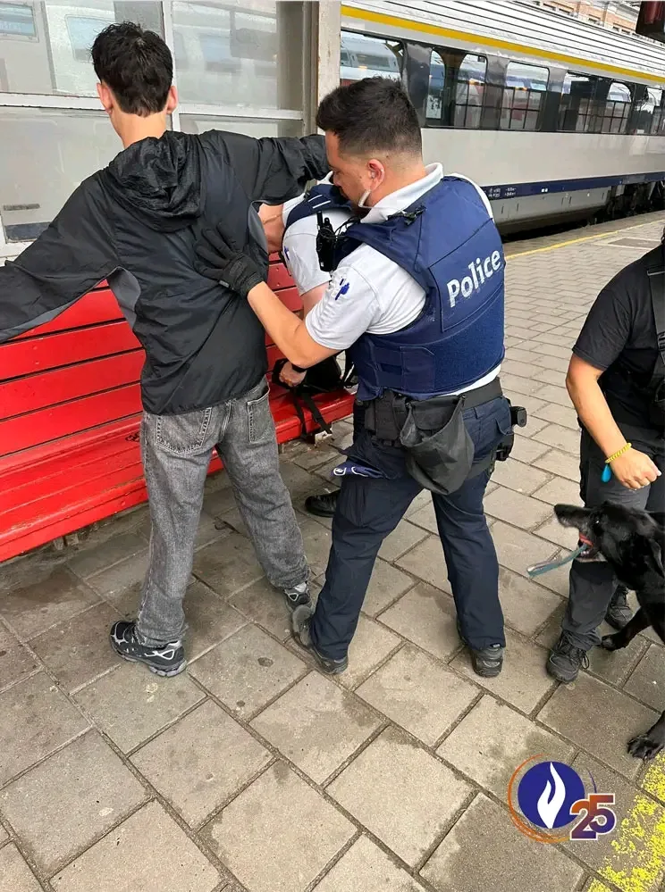 Policja federalna Belgii przeprowadziła operację bezpieczeństwa na stacji kolejowej Tournai