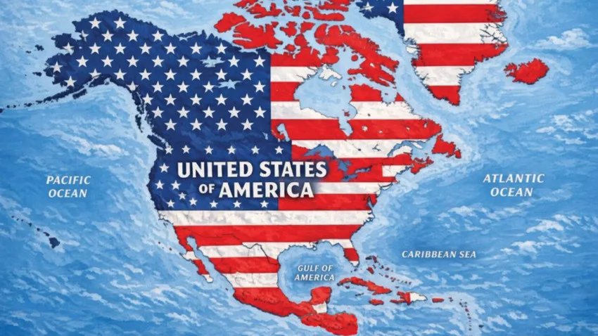 Trump Shares Map Claiming Canada, Mexico, and Greenland as United States Land
