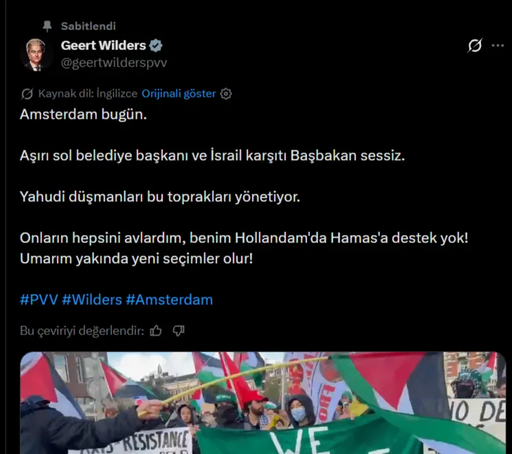 Geert Wilders wa Uholanzi ashambulia waandamanaji wanaounga mkono Palestina