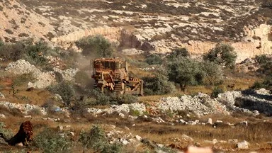 Filistin topraklarını gasbeden İsrailliler, Batı Şeria'da 120 zeytin ağacını kesti