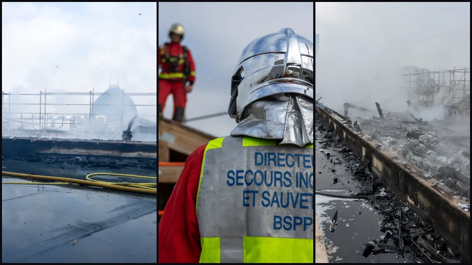 Incendio su una vasta area di tetto a Parigi, rapida risposta dei vigili urbani