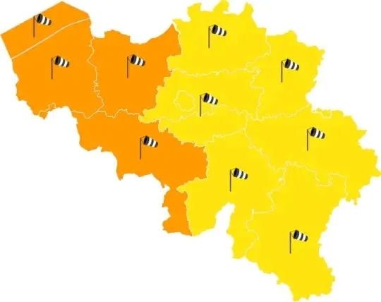 Буря Остен удря Белгия! IRM обяви оранжев код за силен вятър