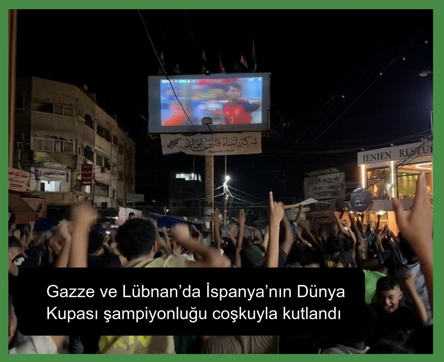 Gazze ve Lübnan’da İspanya’nın Dünya Kupası şampiyonluğu coşkuyla kutlandı